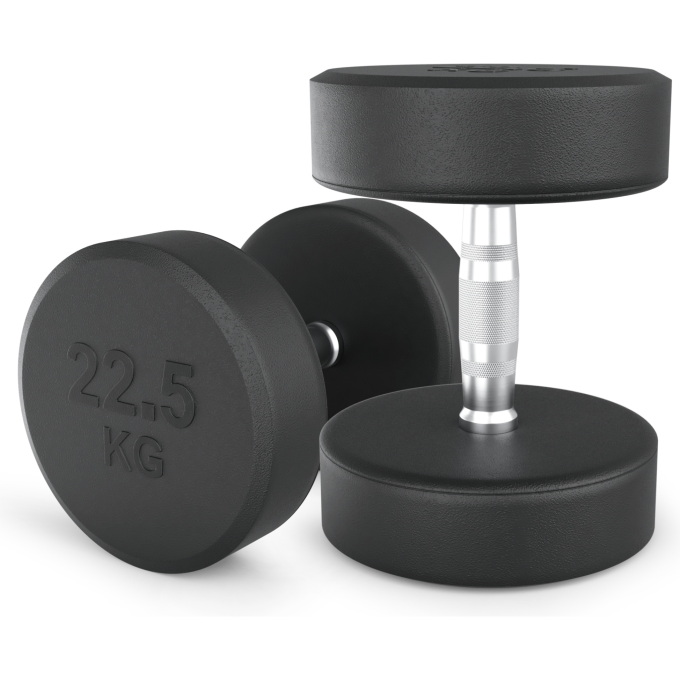 Гантель круглая UNIX FIT PRO обрезиненная 22,5 кг DBRND22_5PBKx2